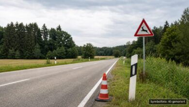 KI-generiertes Symbolfoto zu Wildunfall bei Oberpeiching