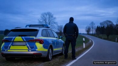 KI-generiertes Symbolfoto zu Verkehrsunfall mit Fahrerflucht bei Wolfertschwenden