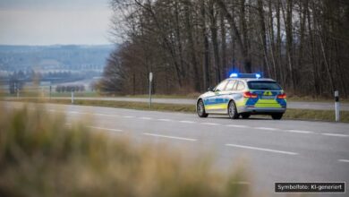 KI-generiertes Symbolfoto zu Polizeieinsatz bei Leipheim