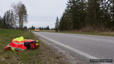 KI-generiertes Symbolfoto zu Verkehrsunfall bei Immenstadt und Oberstaufen
