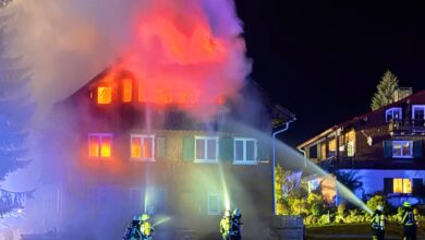 Brand eines Hauses in Balderschwang