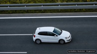 KI-generiertes Symbolfoto zu Verkehrsunfall bei A 96, Fahrtrichtung München, kurz nach der Anschlussstelle Lindau