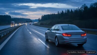 KI-generiertes Symbolfoto zu Verkehrsunfall bei A7 bei Giengen