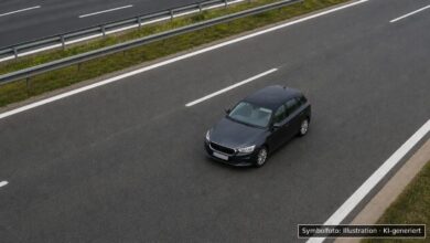 KI-generiertes Symbolfoto zu Verkehrskontrolle bei Rastanlage Leipheim an der A8