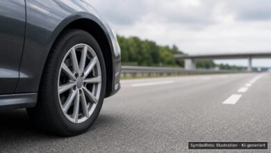 KI-generiertes Symbolfoto zu Verkehrsunfall bei A96 bei Buchloe