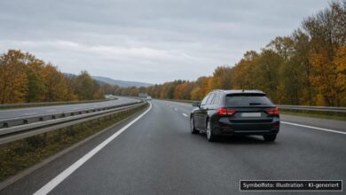 KI-generiertes Symbolfoto zu Trunkenheit im Straßenverkehr bei A96 bei Holzgünz