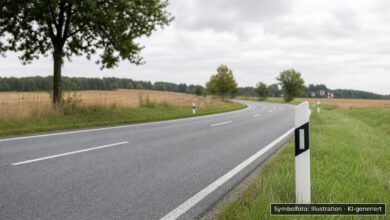 KI-generiertes Symbolfoto zu Verkehrsunfall bei B492 zwischen Giengen und Hermaringen
