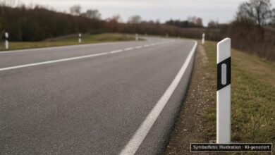 KI-generiertes Symbolfoto zu Verkehrsunfall bei Ehingen, Münsinger Straße
