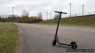 KI-generiertes Symbolfoto zu Trunkenheitsfahrt mit E-Scooter bei Augsburg-Hochfeld, Alter Postweg