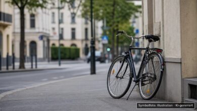 KI-generiertes Symbolfoto zu Trunkenheitsfahrt mit Fahrrad bei Augsburg-Innenstadt, Riedingerstraße