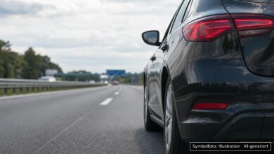 KI-generiertes Symbolfoto zu Nötigung im Straßenverkehr bei B12 zwischen Ketterschwang und Jengen