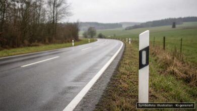 KI-generiertes Symbolfoto zu Verkehrsunfall bei Lindenberg, B308