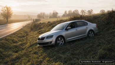 KI-generiertes Symbolfoto zu Verkehrsunfall bei B312 zwischen Biberach und Ringschnait