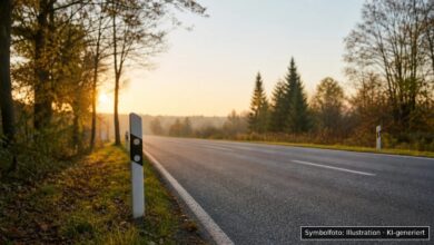 KI-generiertes Symbolfoto zu Verkehrsunfallflucht bei Bad Wörishofen, Karl-Benz-Straße