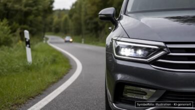 KI-generiertes Symbolfoto zu Verkehrsunfall bei Biberach, Stadtteil Ringschnait