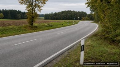 KI-generiertes Symbolfoto zu Verkehrsunfallflucht bei Buchloe