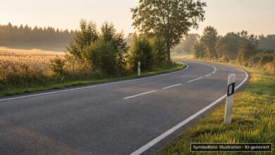 KI-generiertes Symbolfoto zu Verkehrsunfall bei Burgberg, Rettenberger Straße