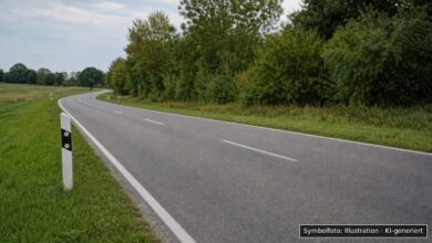 KI-generiertes Symbolfoto zu Unfallflucht bei Donauwörth, Spindeltal