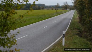 KI-generiertes Symbolfoto zu Verkehrsunfall mit Sachschaden bei Donauwörth