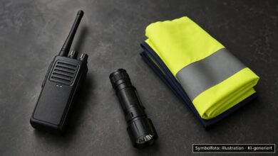 KI-generiertes Symbolfoto zu Polizeieinsatz / Durchsuchungen bei Unterfranken