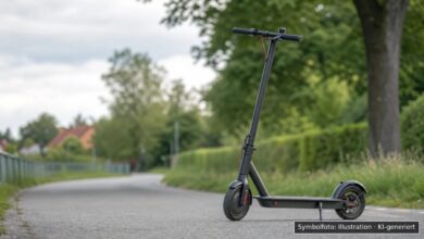 KI-generiertes Symbolfoto zu Drogenfahrt mit E-Scooter bei Günzburg