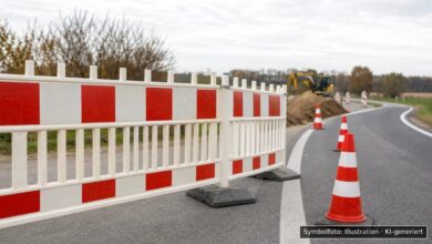KI-generiertes Symbolfoto zu Straßensperrung bei Echenbrunn, Gundelfingen