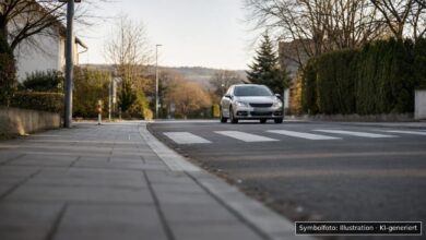 KI-generiertes Symbolfoto zu Verkehrsunfall bei Eislingen, Poststraße