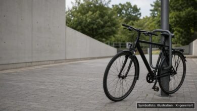 KI-generiertes Symbolfoto zu Fahrraddiebstahl bei Augsburg-Innenstadt, Moritzplatz