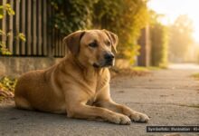 KI-generiertes Symbolfoto zu Sachschaden durch freilaufenden Hund bei Rain