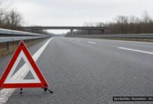 KI-generiertes Symbolfoto zu Verkehrsunfall bei A70 zwischen Bamberg-Hafen und Viereth-Trunstadt, Oberhaid