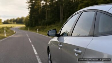 KI-generiertes Symbolfoto zu Geisterfahrt / Verkehrsgefährdung bei B2 zwischen Mertingen und Nordendorf