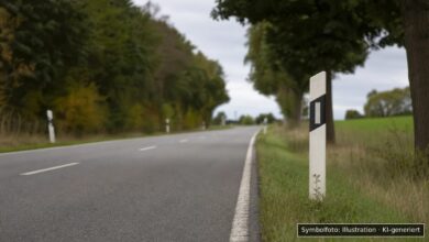 KI-generiertes Symbolfoto zu Wildunfall bei Gerstetten, Landkreis Heidenheim