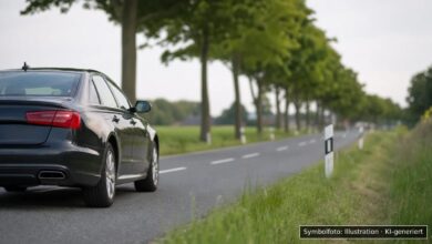 KI-generiertes Symbolfoto zu Trunkenheit im Verkehr bei Gersthofen, Augsburger Straße / Ziegeleistraße