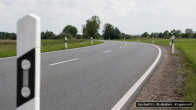 KI-generiertes Symbolfoto zu Verkehrsunfallflucht bei Gessertshausen