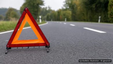 KI-generiertes Symbolfoto zu Verkehrsunfall bei München-Hasenbergl, Dülferstraße