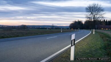 KI-generiertes Symbolfoto zu Verkehrsunfallflucht bei Kaufbeuren, Crescentiaplatz