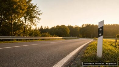 KI-generiertes Symbolfoto zu Verkehrsunfall bei Kempten, Stiftallmey