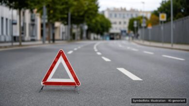 KI-generiertes Symbolfoto zu Verfolgungsfahrt mit Unfallflucht bei Kempten
