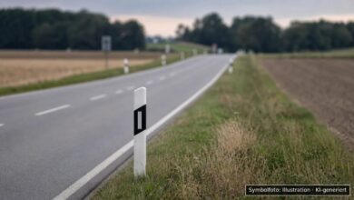 KI-generiertes Symbolfoto zu Verkehrsunfall nach Flucht vor Polizeikontrolle bei Kissing