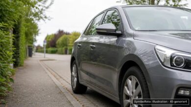 KI-generiertes Symbolfoto zu Verkehrsunfallflucht bei Kriegshaber, Augsburg