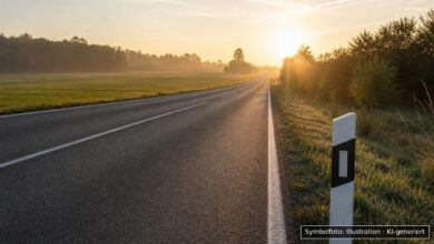 KI-generiertes Symbolfoto zu Verkehrsunfall bei Krumbach