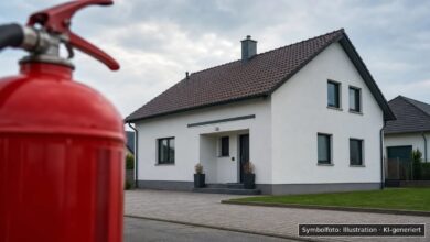 KI-generiertes Symbolfoto zu Brand bei Untersiemau, Landkreis Coburg