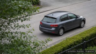 KI-generiertes Symbolfoto zu Verkehrsunfallflucht bei Lauingen