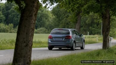 KI-generiertes Symbolfoto zu Polizeieinsatz bei Lauingen