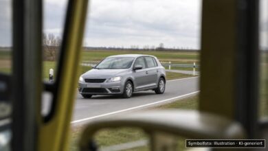 KI-generiertes Symbolfoto zu Verkehrsunfall bei Lauingen, Dillinger Straße