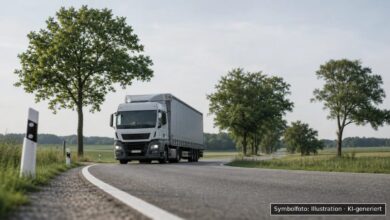 KI-generiertes Symbolfoto zu Verkehrsunfall bei Langweid am Lech