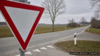 KI-generiertes Symbolfoto zu Verkehrsunfall bei Meitingen