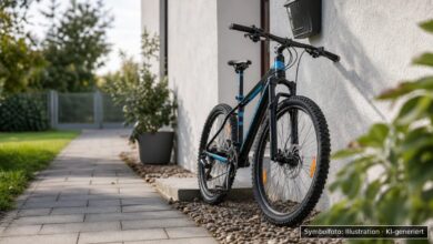 KI-generiertes Symbolfoto zu Fahrraddiebstahl bei Memmingen, Hühnerbergstraße