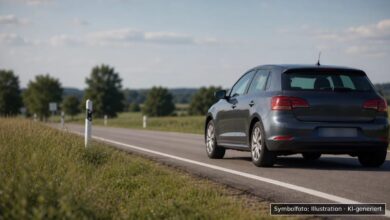 KI-generiertes Symbolfoto zu Verkehrskontrolle bei Memmingerberg