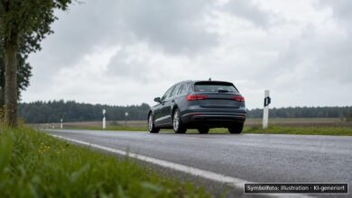 KI-generiertes Symbolfoto zu Verkehrsverstoß / Abschleppung bei Memmingerberg